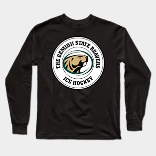 the classic bemidji ice hockey team white background Long Sleeve T-Shirt